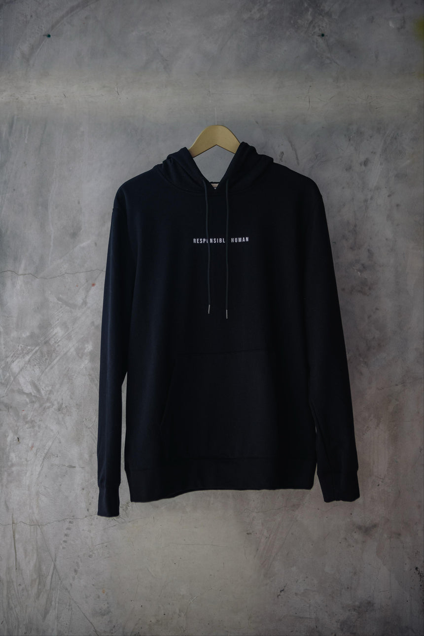 Responsible Human CLASIC BLACK HOODIE